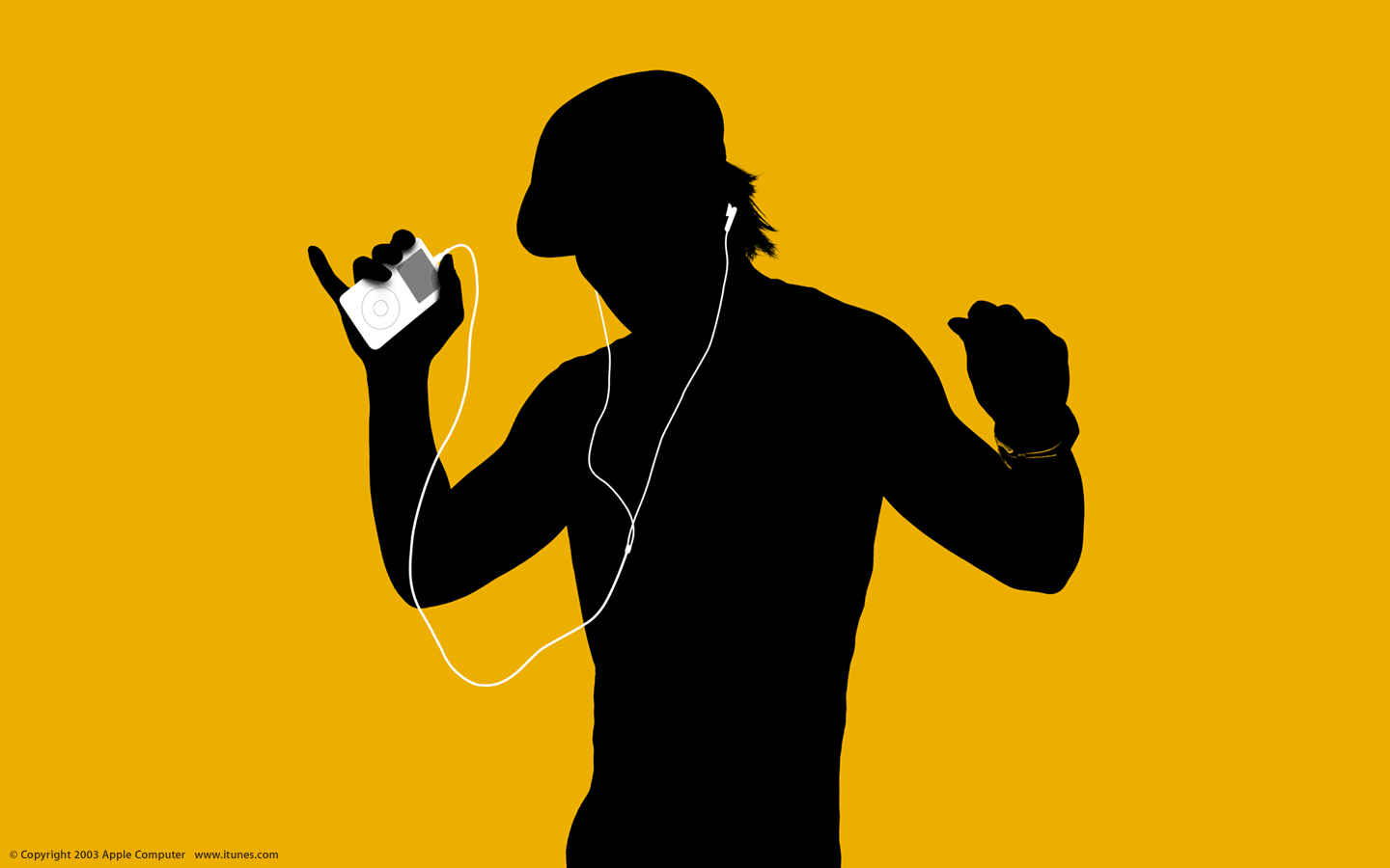 iPod silhouette ad, part of the marketing campaign that boosted iTunes sales