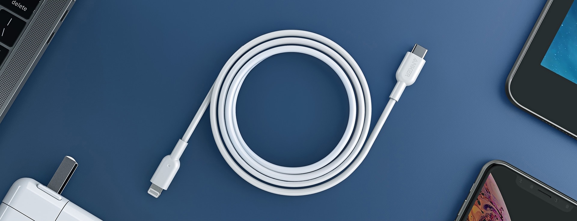 Anker PowerLine II USB-C Cable with a Lightning connector