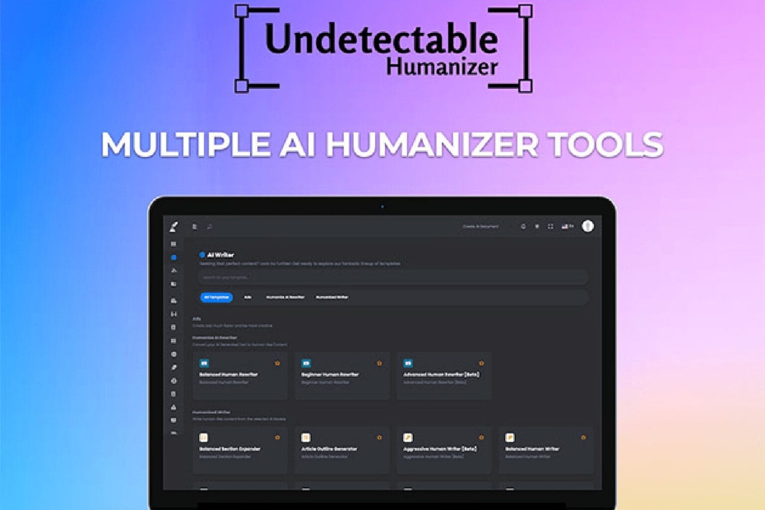 Screenshot showing Undetectable Humanizer with the words 