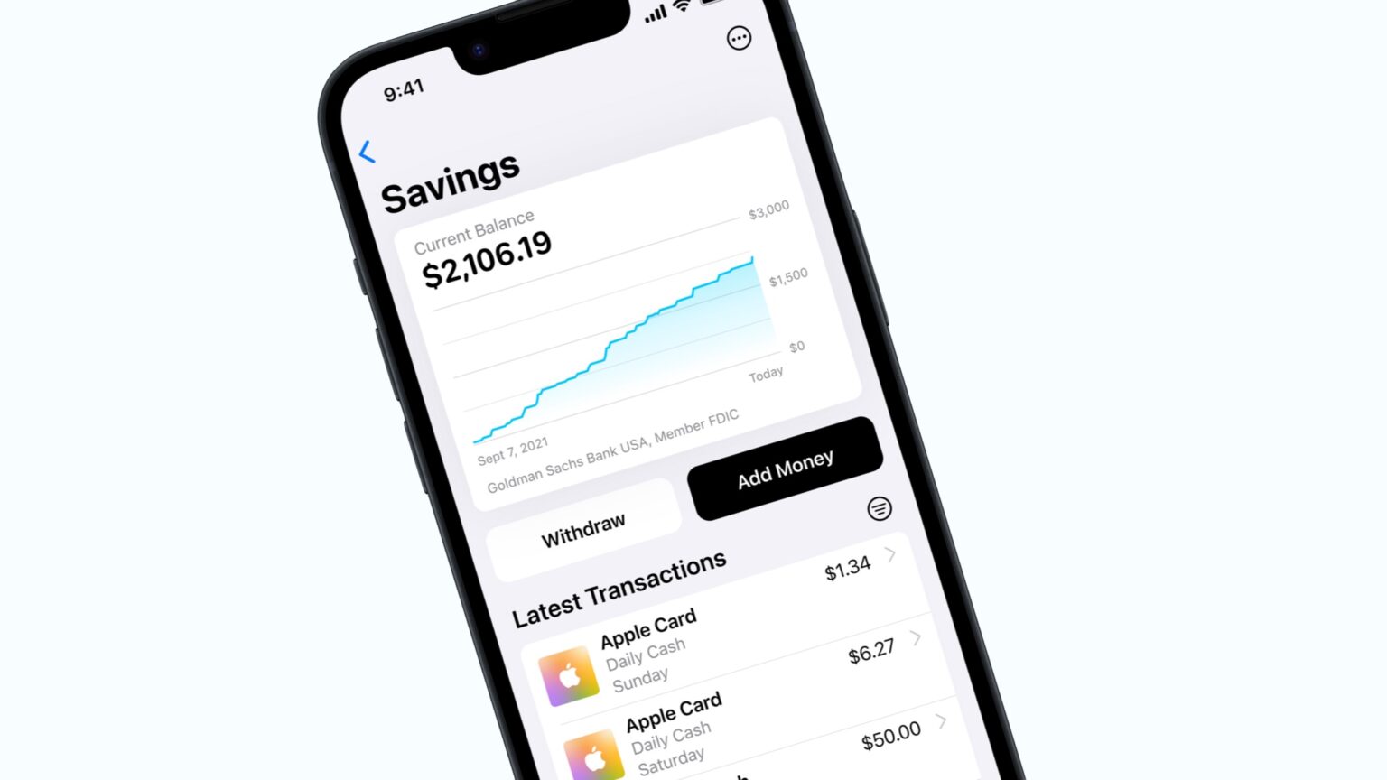 Apple Card Daily Cash can go straight into 'high-yield' savings account