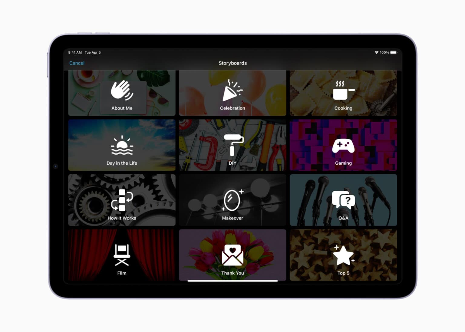 iMovie 3 Storyboard feature