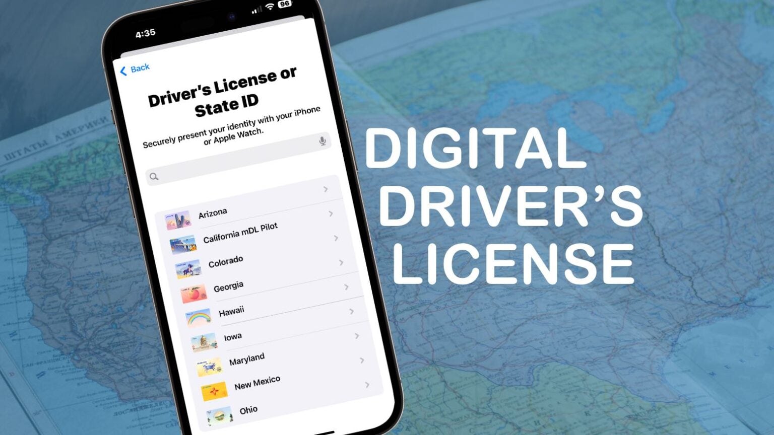 Driver’s licenses from nine states can now go into Apple Wallet