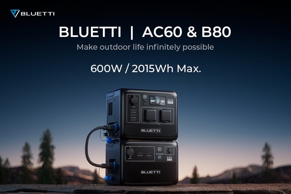 Bluetti's AC60 power station and B80 extension battery make a powerful combo that can handle the great outdoors.