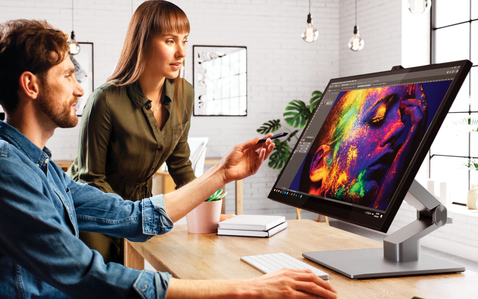 Creatives can work their magic right on Clarity Pro Touch's interactive touchscreen.