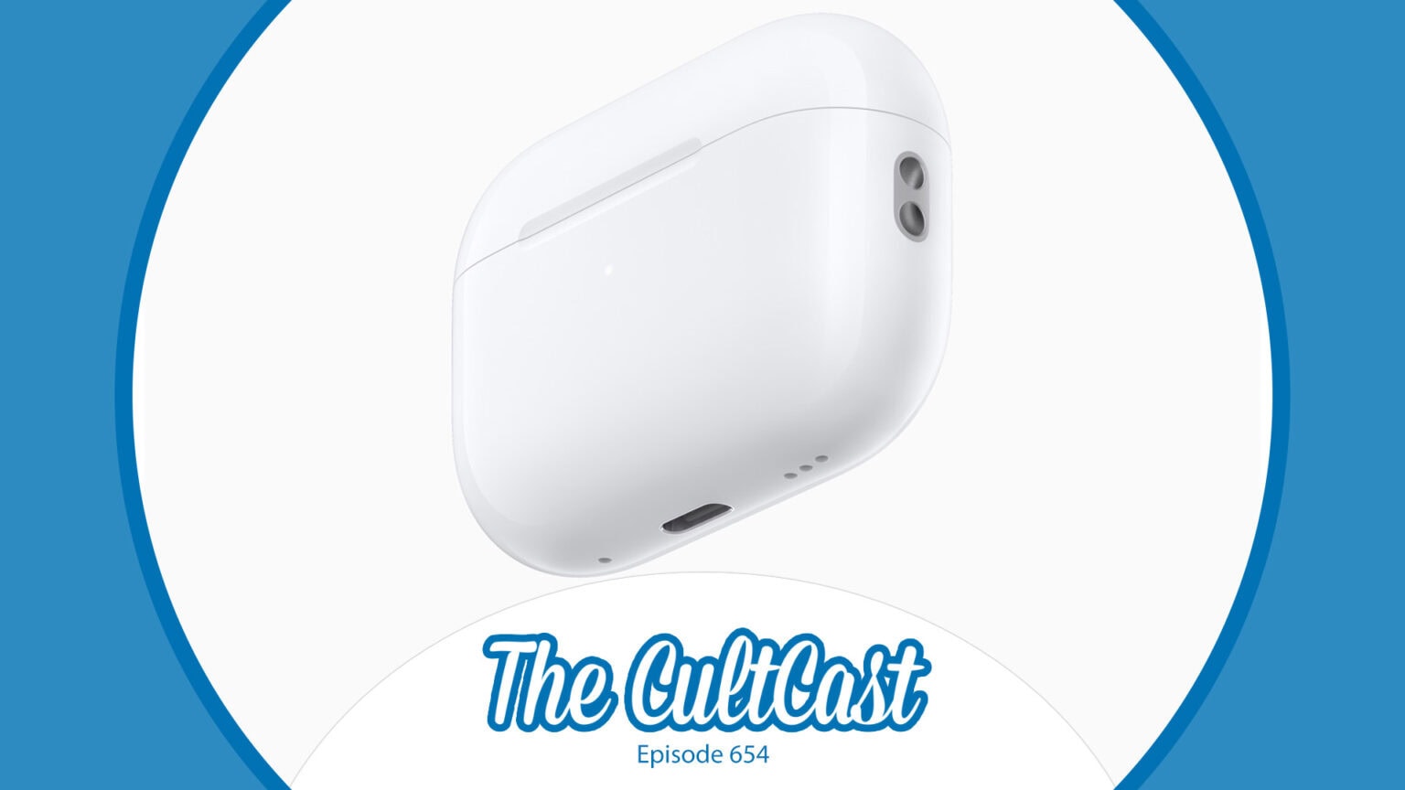 AirPods Pro product shot with The CultCast podcast logo and 