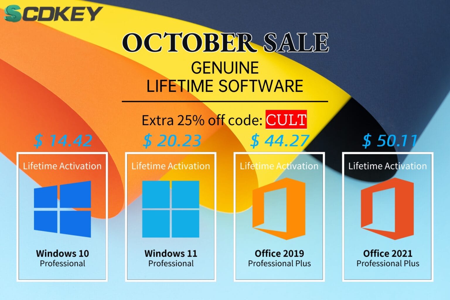 If you'd like to save money on genuine Microsoft software, head to SCDKey.com using the links above. And don't forget to enter promo code CULT to get extra savings.