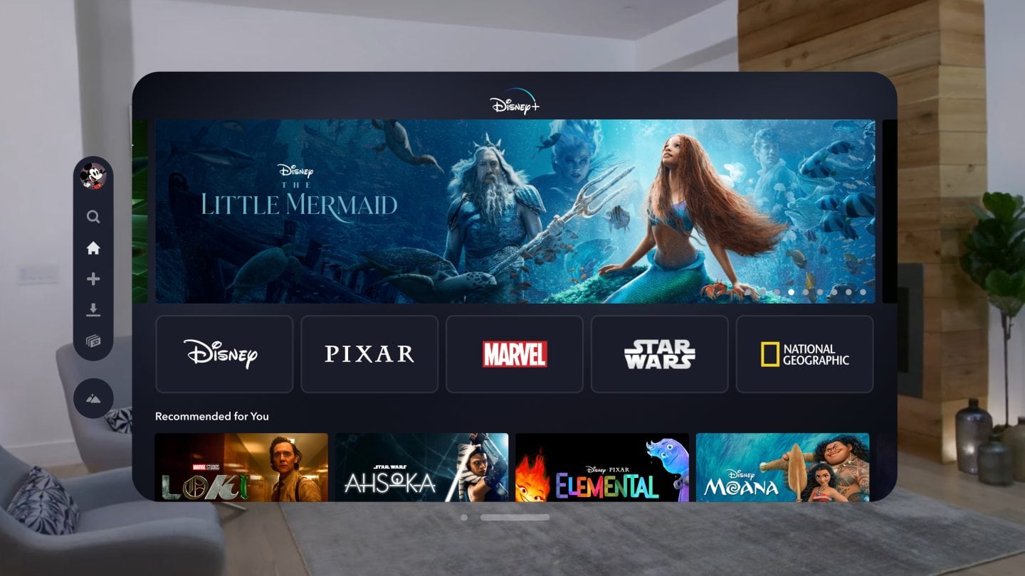 Disney+ 3D movies on Vision Pro