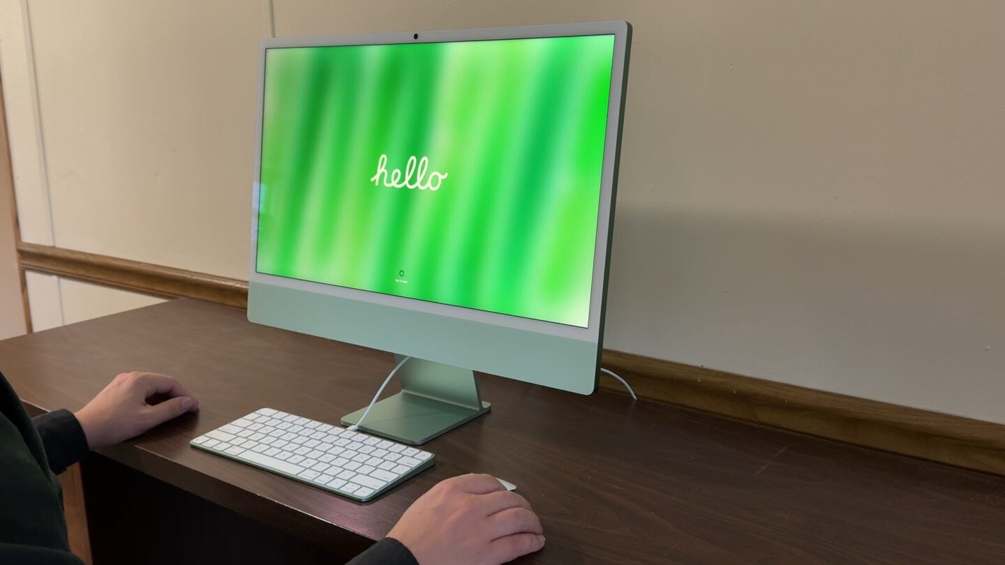 Set up a new iMac with the “Hello” screen