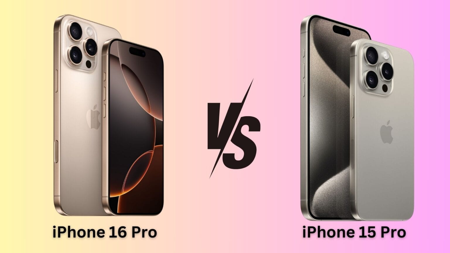 iPhone 16 Pro vs. iPhone 15 Pro comparison