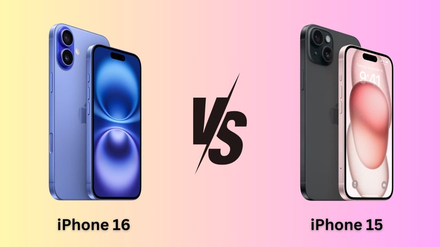 iPhone 16 vs. iPhone 15 comparison