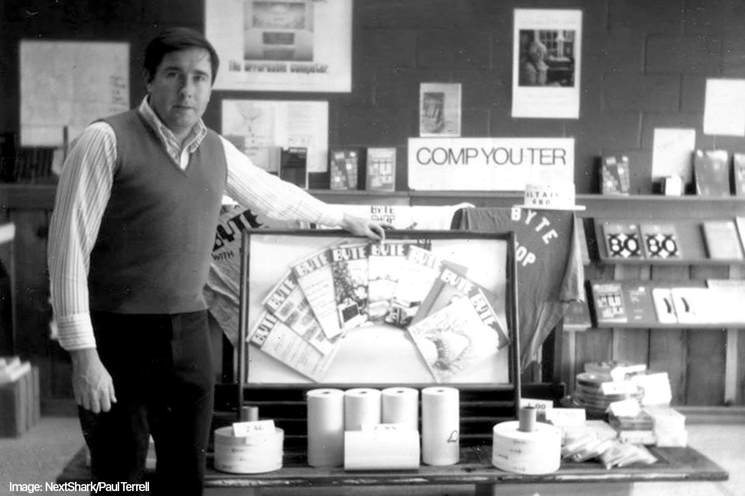 Photo of Paul Terrell, founder of the Byte Shop, the first retailer to sell the Apple-1 computer.