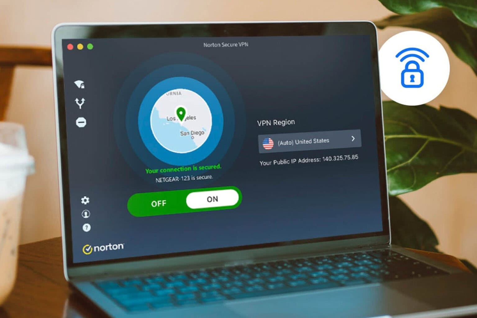 Product photo of the Norton VPN app.