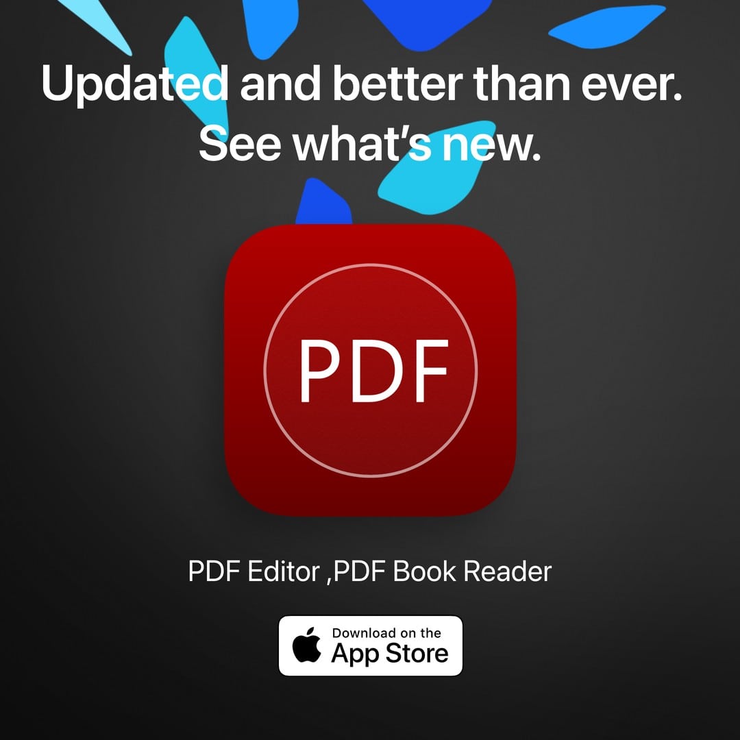 PDF Editor, PDF Book Reader icon with the worlds: 