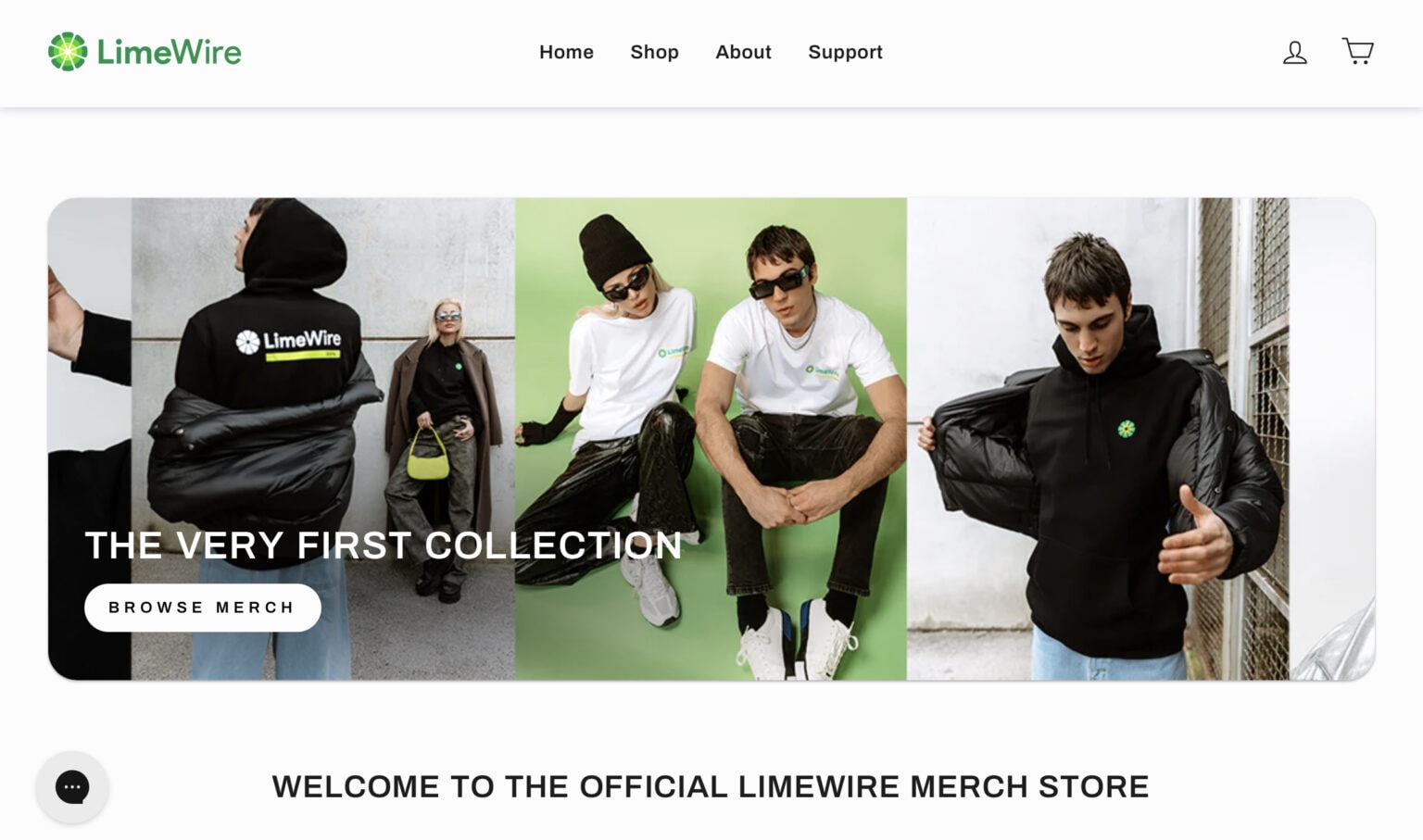 LimeWire rebranded as an AI-powered content-sharing platform and community. Check out the merch store.