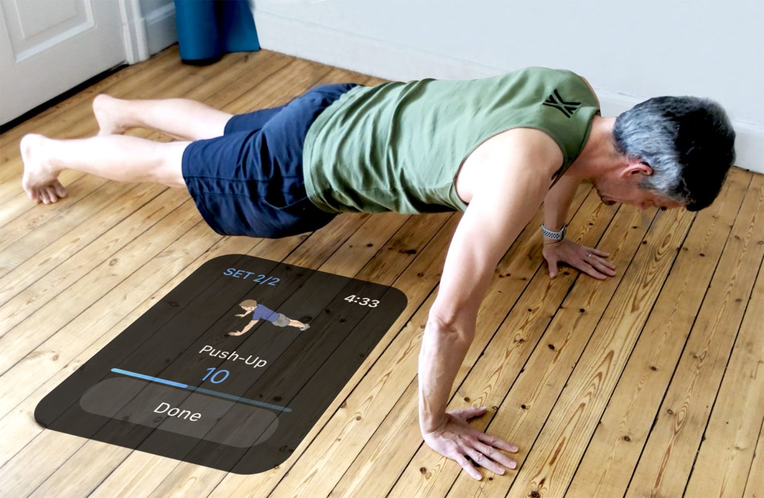 Log push-ups effortlessly with iPhone and Apple Watch