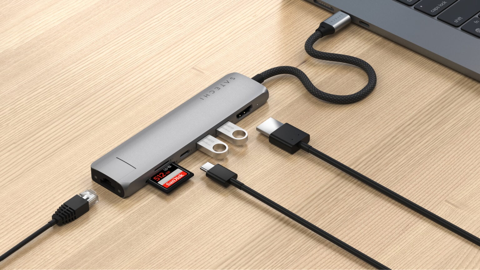 Satechi 7-in-1 USB-C Slim Multi-Port Adapter