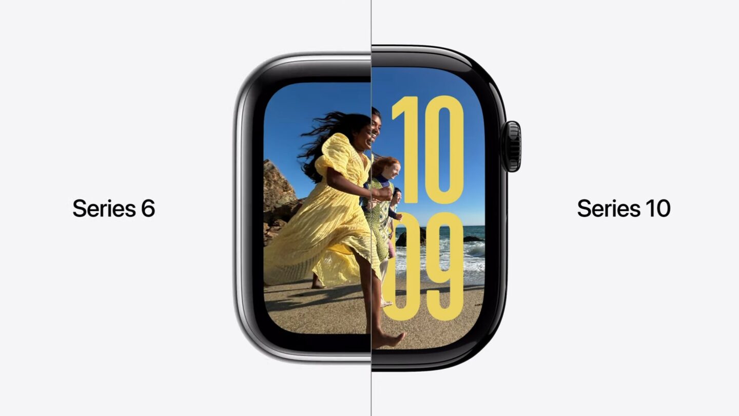 Apple Watch Series 6 vs. Series 10 size