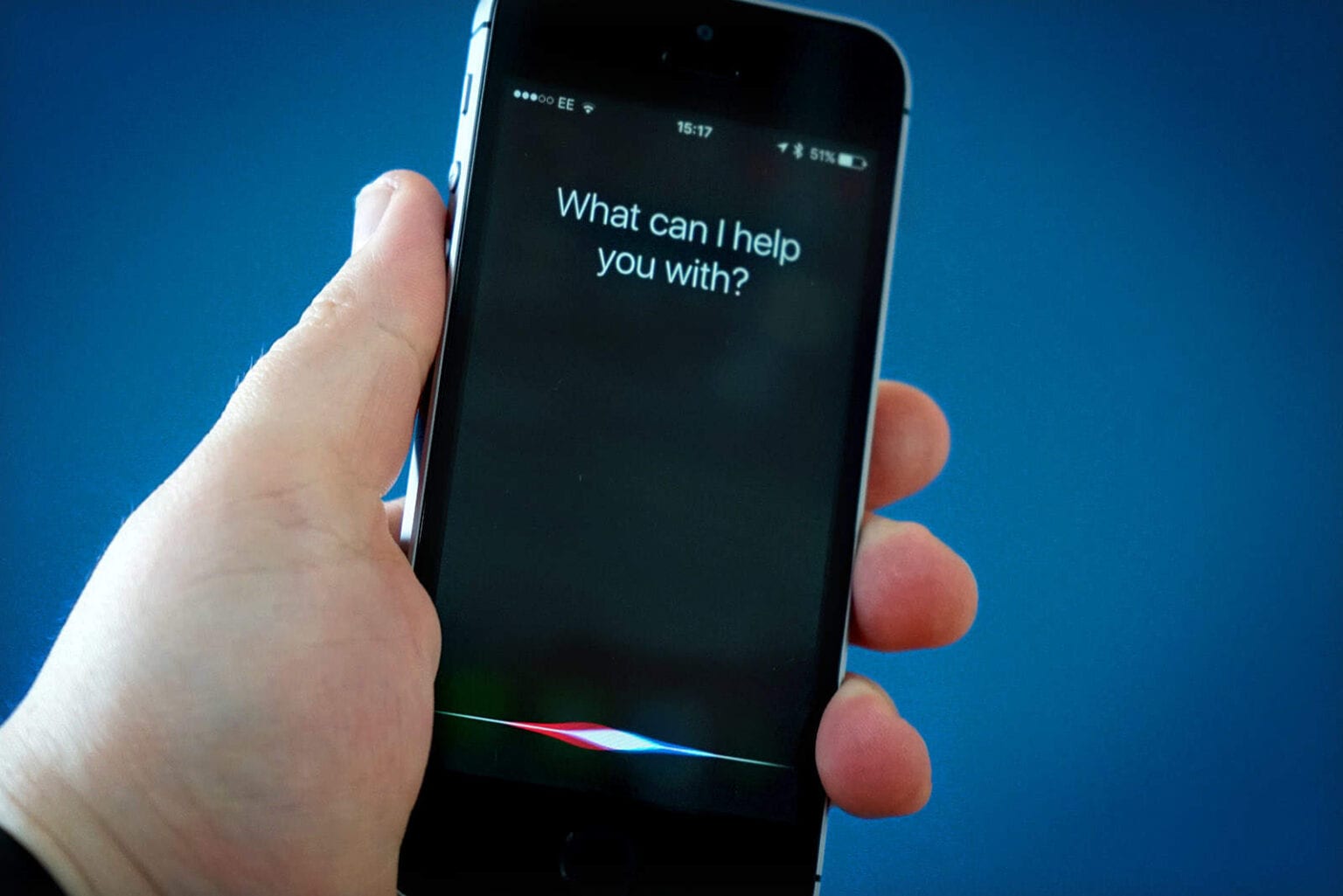 Siri on an iPhone