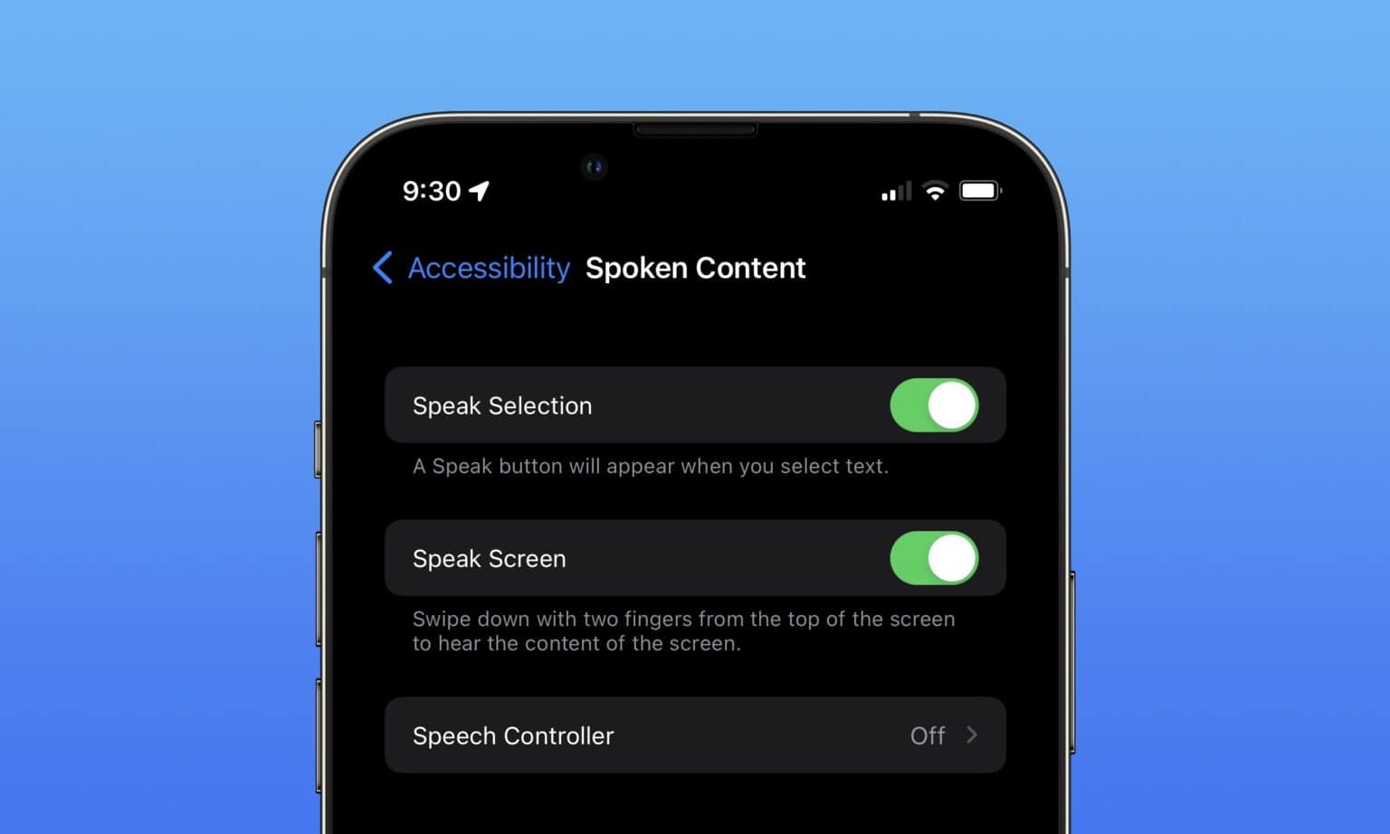 Spoken Content Settings (Big)