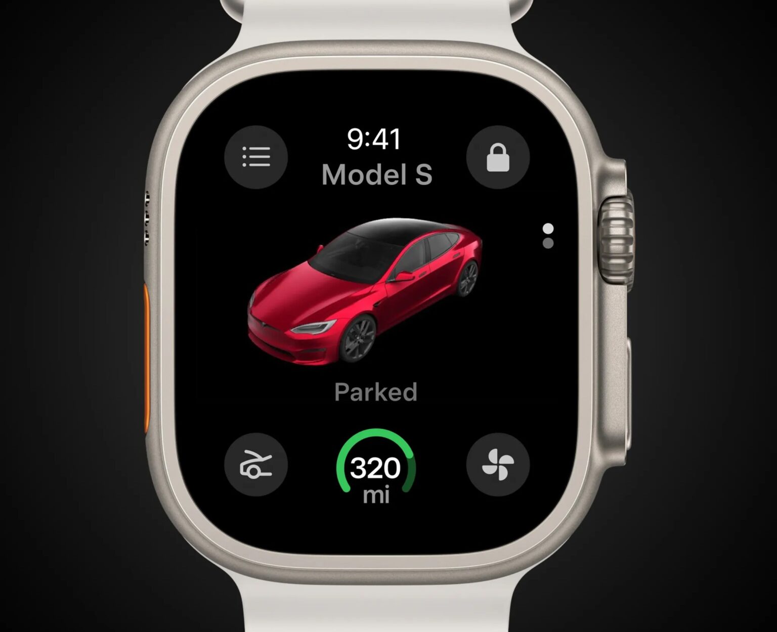 Tesla Apple Watch app