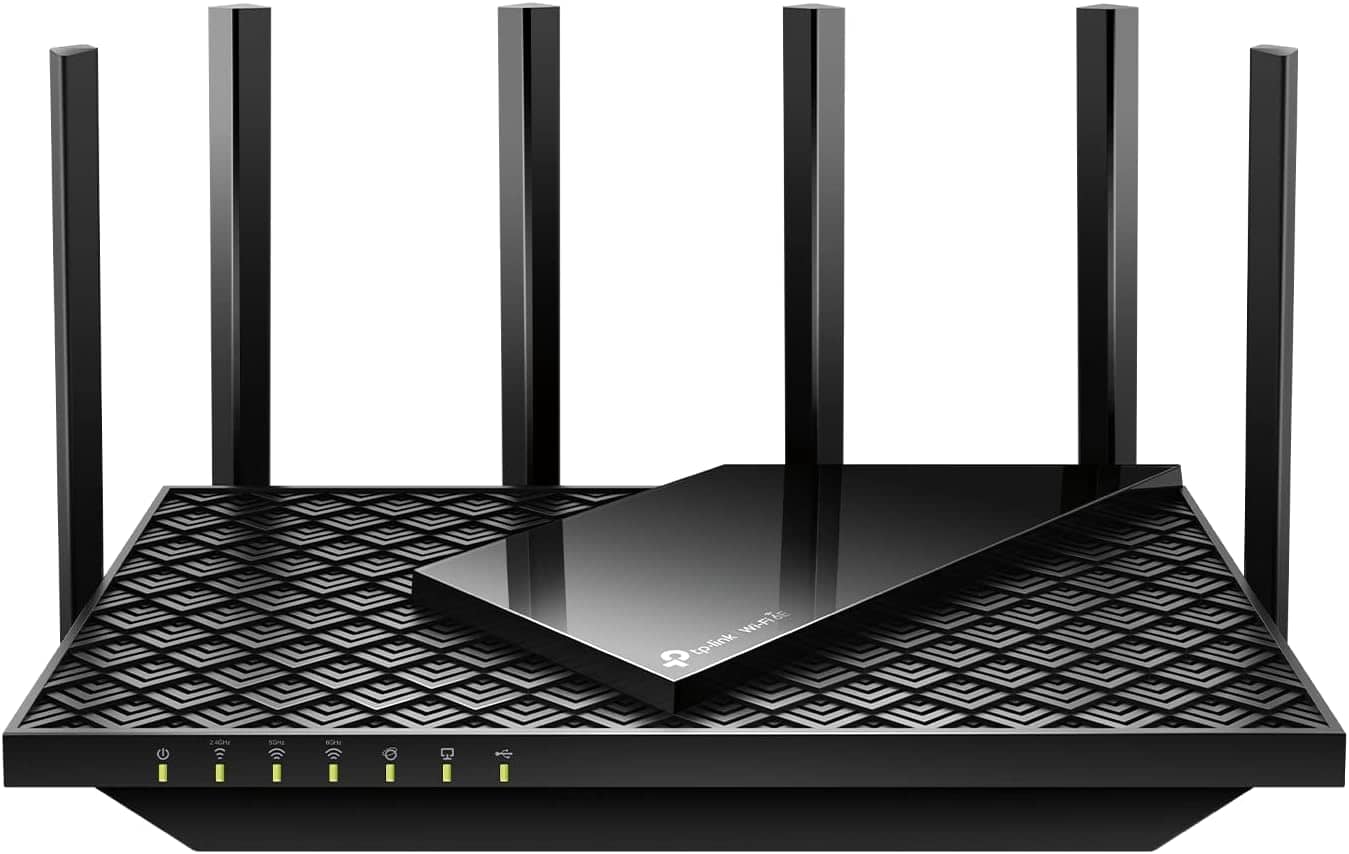 Product shot of TP-Link AXE5400 router