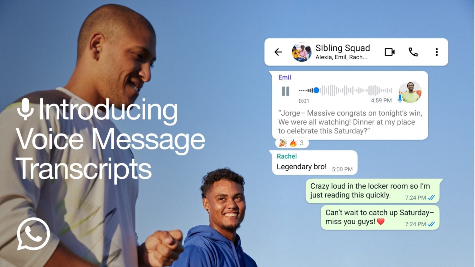 Voice message transcription in WhatsApp